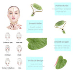 Cabeça de espinho/rolo jade para massagem facial